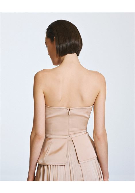 Top senza spalline con dettaglio in volant e fiore ACCESS fashion | 63-2042-357BEIGE